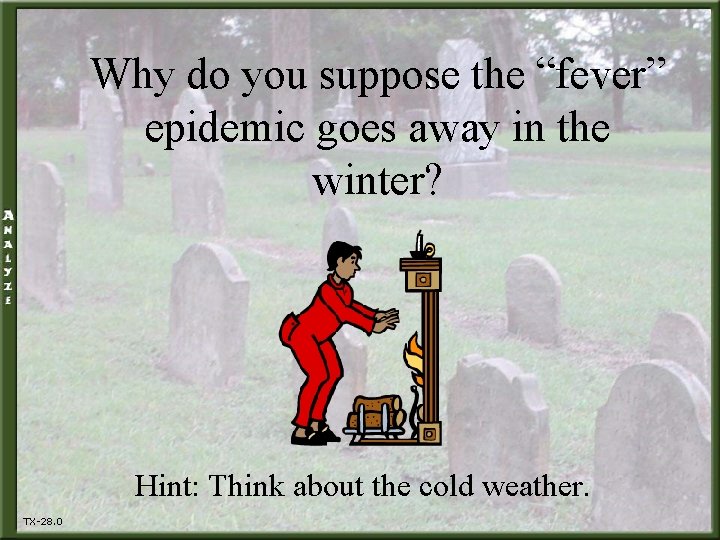 Why do you suppose the “fever” epidemic goes away in the winter? Hint: Think