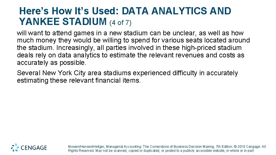 Here’s How It’s Used: DATA ANALYTICS AND YANKEE STADIUM (4 of 7) will want