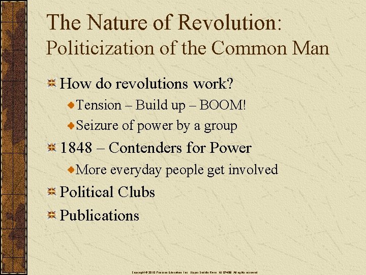 The Nature of Revolution: Politicization of the Common Man How do revolutions work? Tension
