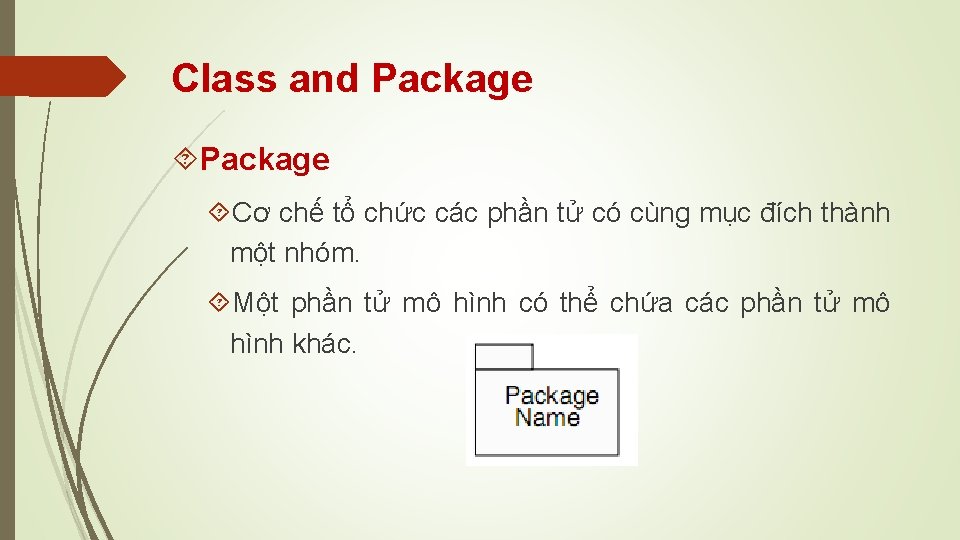 Class and Package Cơ chế tổ chức các phần tử có cùng mục đích