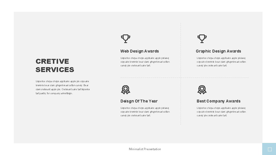 Web Design Awards CRETIVE SERVICES Graphic Design Awards Liquorice chupa chups applicake apple pielasq