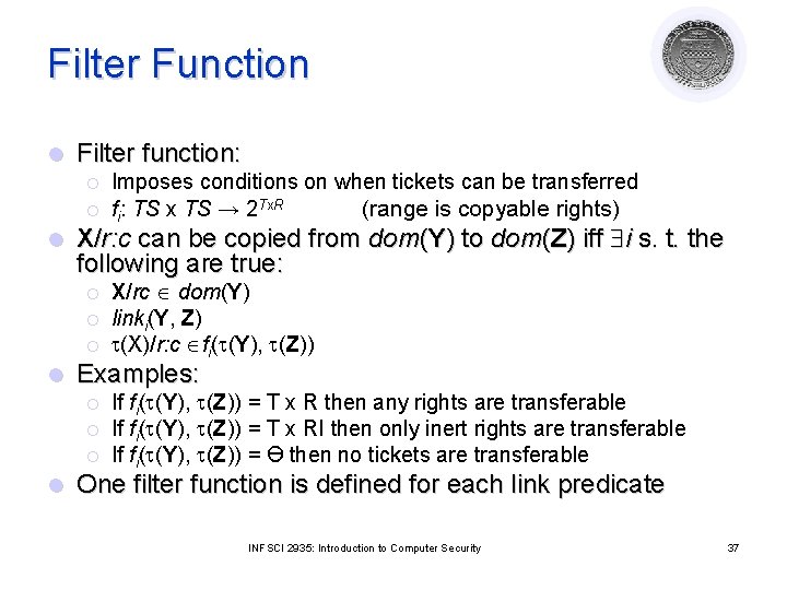 Filter Function l Filter function: ¡ ¡ l X/r: c can be copied from Filter Function l Filter function: ¡ ¡ l X/r: c can be copied from