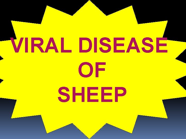 VIRAL DISEASE OF SHEEP 