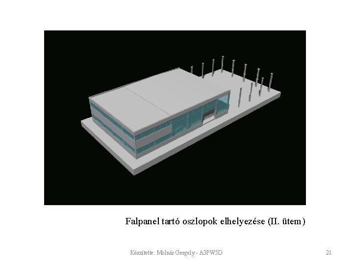 Falpanel tartó oszlopok elhelyezése (II. ütem) Készítette: Molnár Gergely - A 3 PW 5