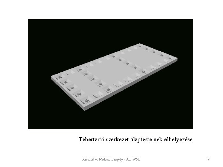 Tehertartó szerkezet alaptesteinek elhelyezése Készítette: Molnár Gergely - A 3 PW 5 D 9