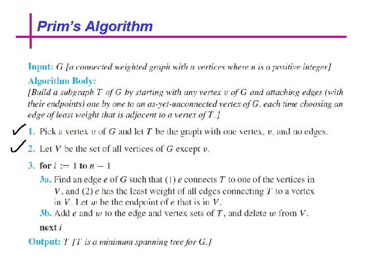 Prim’s Algorithm 