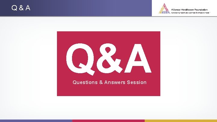 Q&A Questions & Answers Session 
