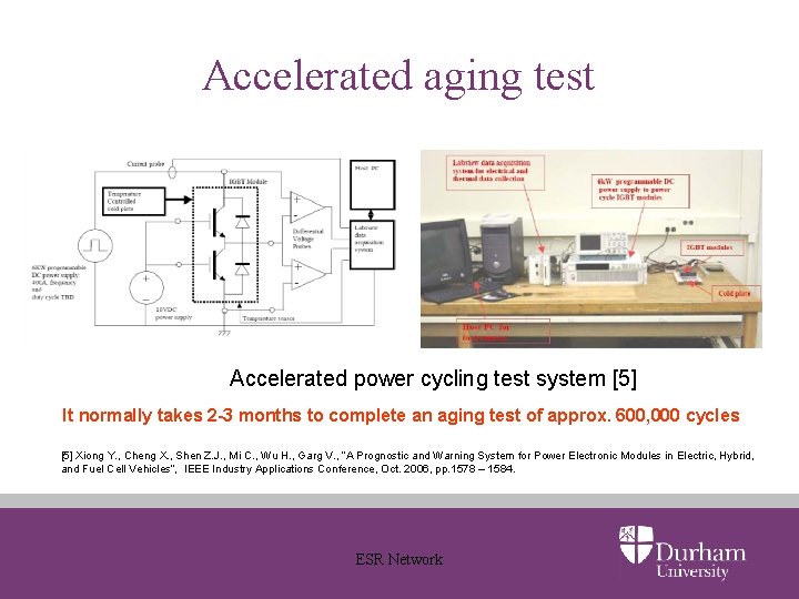 Accelerated aging test Accelerated power cycling test system [5] It normally takes 2 -3