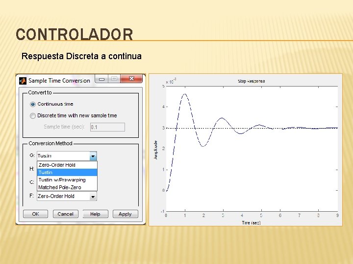 CONTROLADOR Respuesta Discreta a continua 