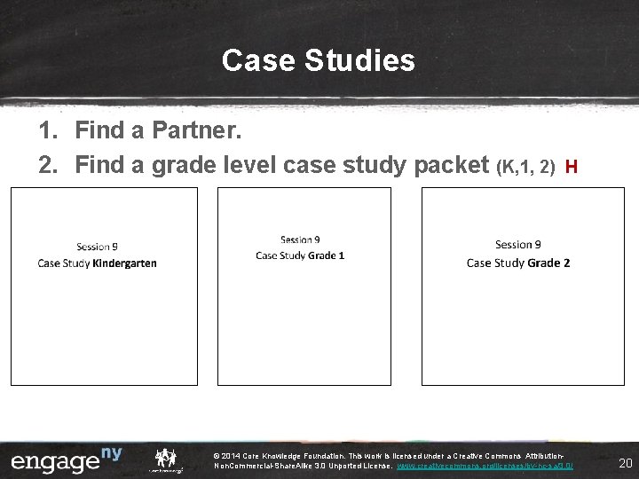 Case Studies 1. Find a Partner. 2. Find a grade level case study packet