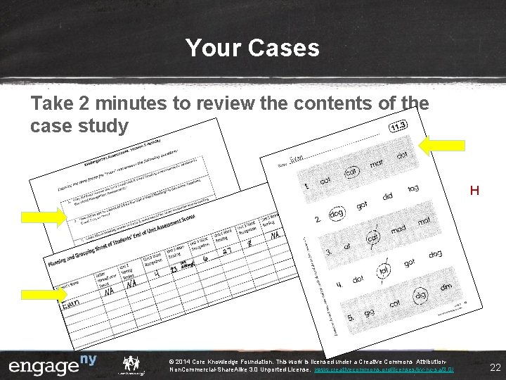 Your Cases Take 2 minutes to review the contents of the case study H