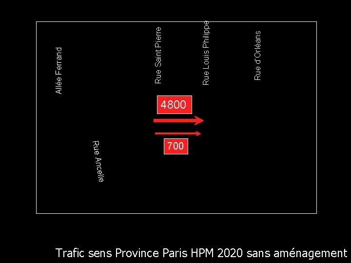 4800 celle Rue An 700 Trafic sens Province Paris HPM 2020 sans aménagement Rue