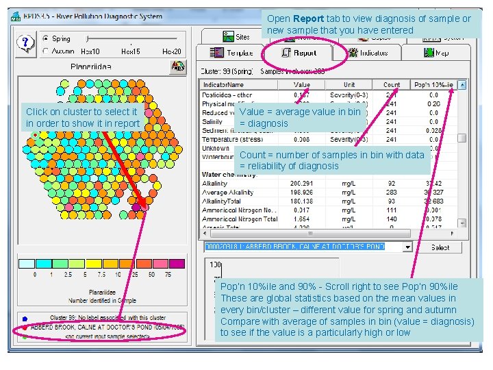 Open Report tab to view diagnosis of sample or new sample that you have