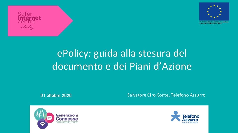 e. Policy: guida alla stesura del documento e dei Piani d’Azione 01 ottobre 2020