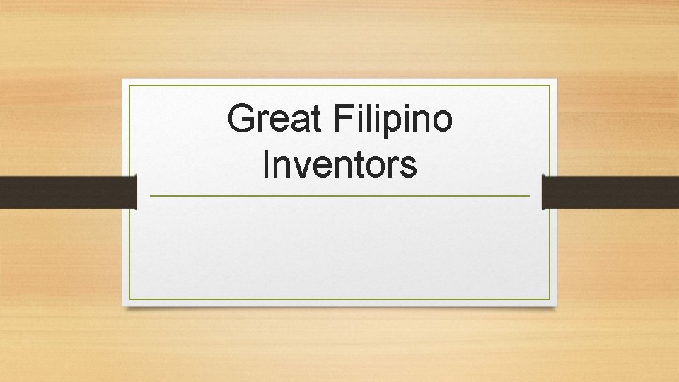 Great Filipino Inventors 