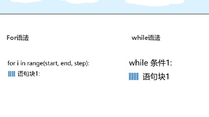 For语法 while语法 