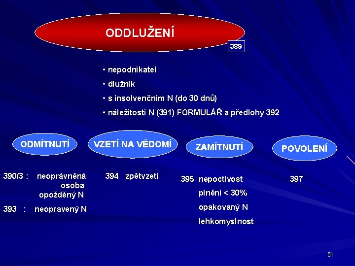 ODDLUŽENÍ 389 • nepodnikatel • dlužník • s insolvenčním N (do 30 dnů) •