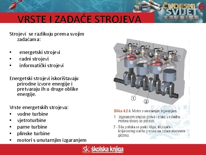 VRSTE I ZADAĆE STROJEVA Strojevi se razlikuju prema svojim zadaćama: • • • energetski