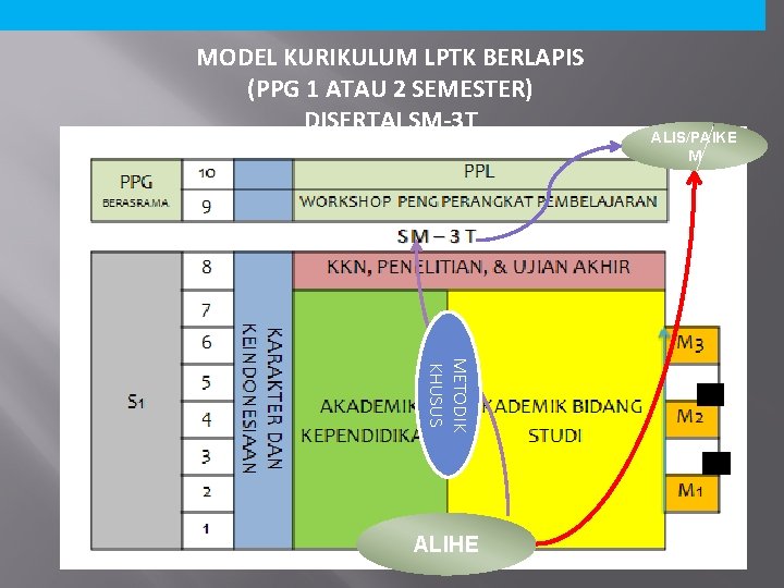 MODEL KURIKULUM LPTK BERLAPIS (PPG 1 ATAU 2 SEMESTER) DISERTAI SM-3 T METODIK KHUSUS