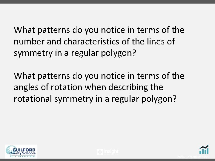 What patterns do you notice in terms of the number and characteristics of the