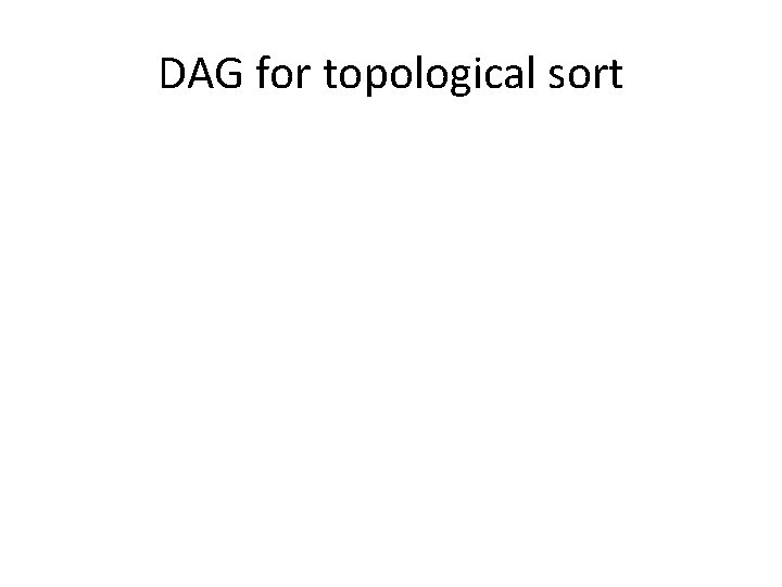 DAG for topological sort 