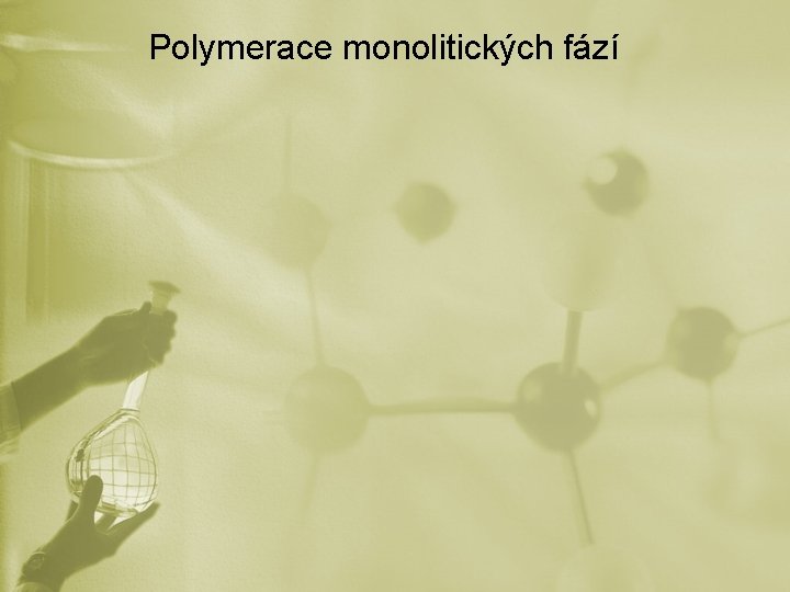 Polymerace monolitických fází 