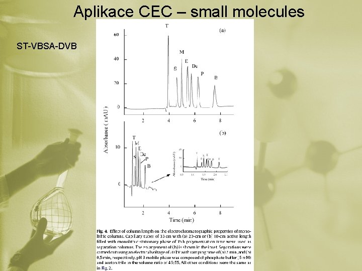 Aplikace CEC – small molecules ST-VBSA-DVB 