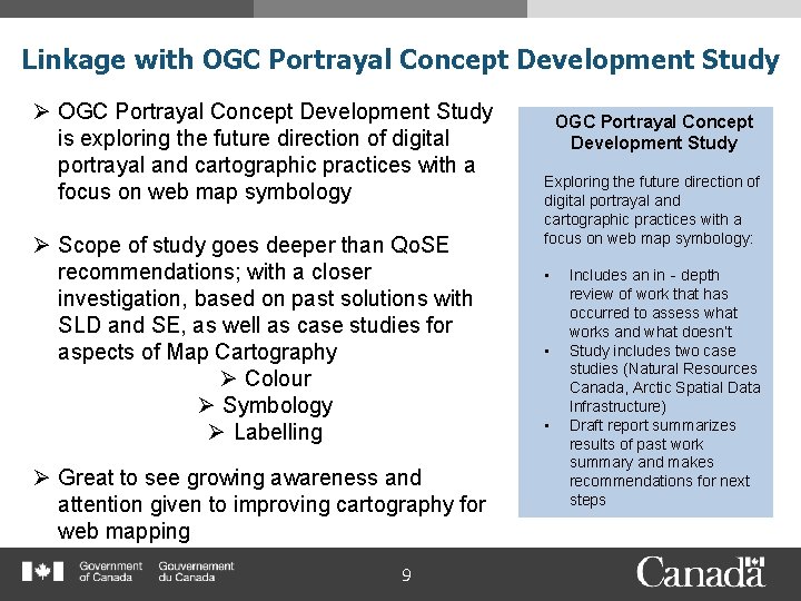 Linkage with OGC Portrayal Concept Development Study Ø OGC Portrayal Concept Development Study is