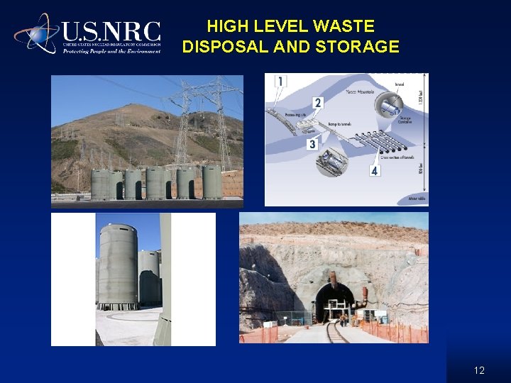 HIGH LEVEL WASTE DISPOSAL AND STORAGE 12 HIGH LEVEL WASTE DISPOSAL AND STORAGE 12