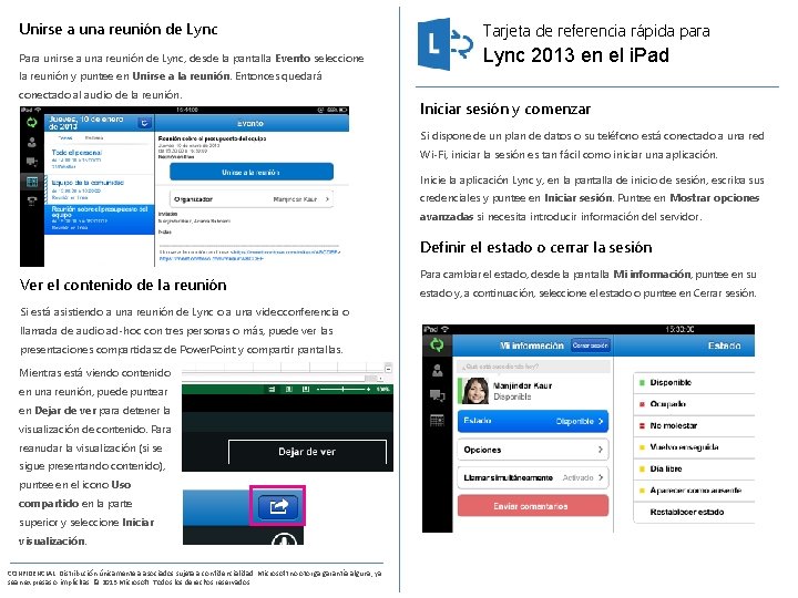 Unirse a una reunión de Lync Tarjeta de referencia rápida para Para unirse a Unirse a una reunión de Lync Tarjeta de referencia rápida para Para unirse a