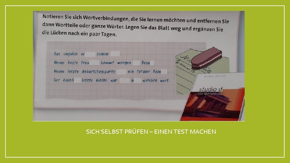 SICH SELBST PRÜFEN – EINEN TEST MACHEN 