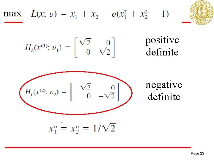 max positive definite negative definite Page 23 