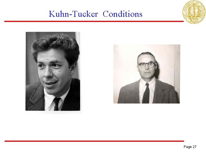 Kuhn-Tucker Conditions Page 27 