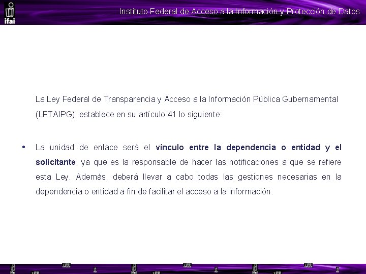 Instituto Federal de Acceso a la Información y Protección de Datos La Ley Federal