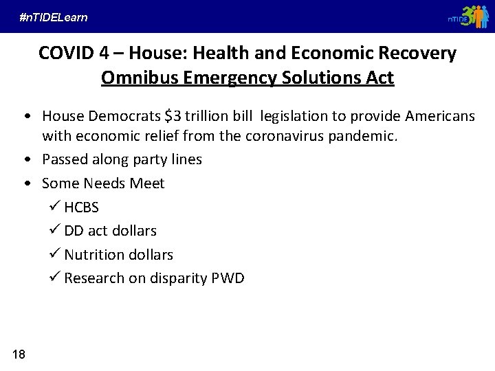 #n. TIDELearn COVID 4 – House: Health and Economic Recovery Omnibus Emergency Solutions Act #n. TIDELearn COVID 4 – House: Health and Economic Recovery Omnibus Emergency Solutions Act