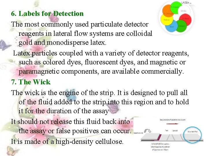 6. Labels for Detection The most commonly used particulate detector reagents in lateral flow