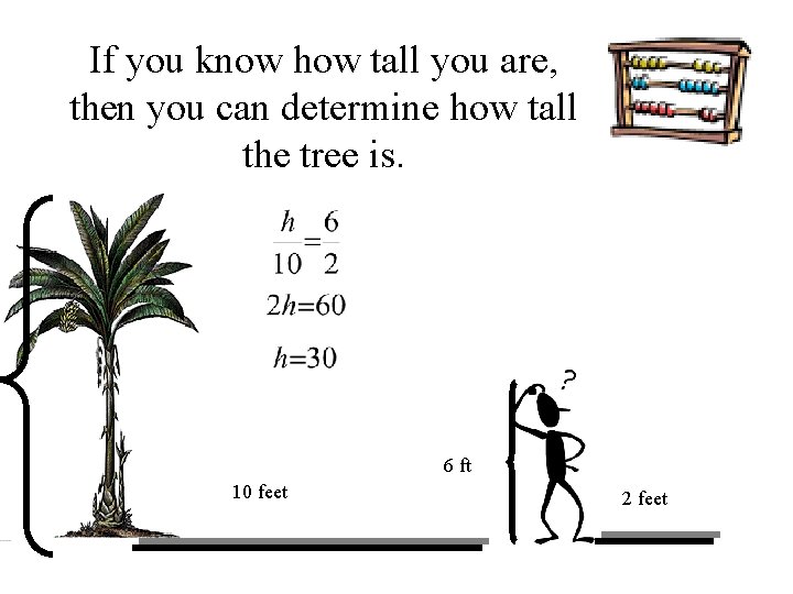 If you know how tall you are, then you can determine how tall the