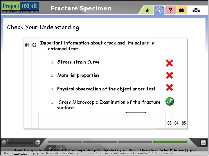 Fracture Specimen Check Your Understanding Important information about crack and its nature is obtained