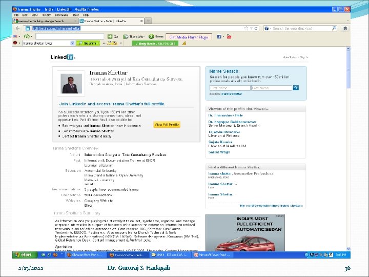 2/13/2022 Dr. Gururaj S. Hadagali 36 2/13/2022 Dr. Gururaj S. Hadagali 36