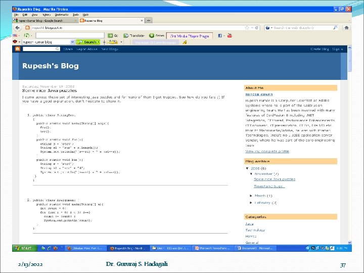 2/13/2022 Dr. Gururaj S. Hadagali 37 2/13/2022 Dr. Gururaj S. Hadagali 37