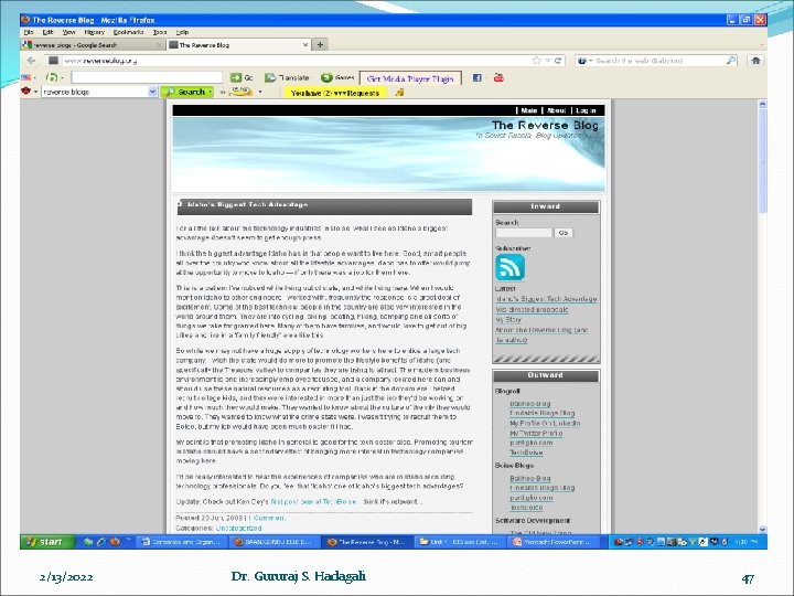 2/13/2022 Dr. Gururaj S. Hadagali 47 2/13/2022 Dr. Gururaj S. Hadagali 47