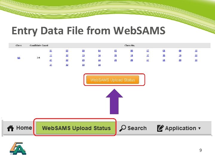 Entry Data File from Web. SAMS 9 