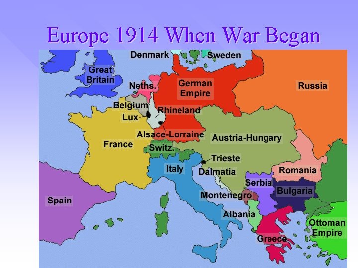 Europe 1914 When War Began 