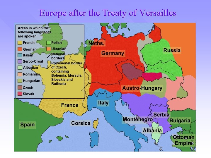 Europe after the Treaty of Versailles 