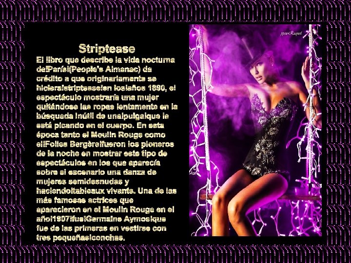 Striptease El libro que describe la vida nocturna de París (People's Almanac) da crédito