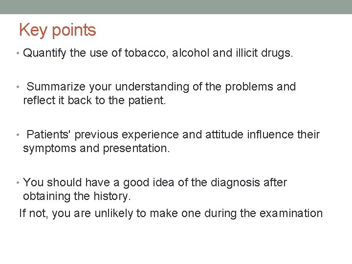 Key points • Quantify the use of tobacco, alcohol and illicit drugs. • Summarize