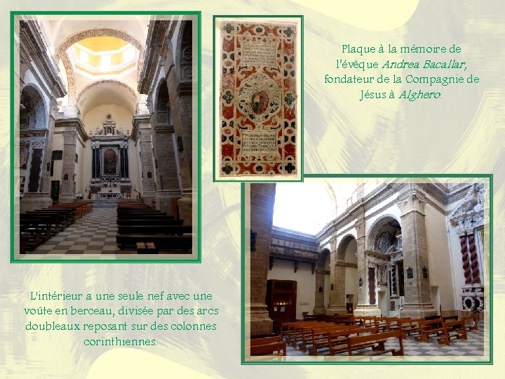 Plaque à la mémoire de l’évêque Andrea Bacallar, fondateur de la Compagnie de Jésus