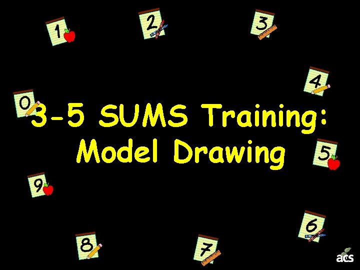 3 -5 SUMS Training: Model Drawing 