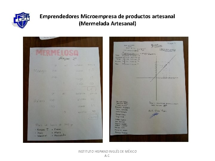 Emprendedores Microempresa de productos artesanal (Mermelada Artesanal) INSTITUTO HISPANO INGLÉS DE MÉXICO A. C.