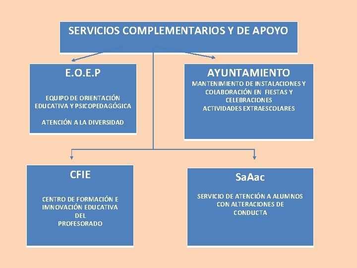 SERVICIOS COMPLEMENTARIOS Y DE APOYO E. O. E. P EQUIPO DE ORIENTACIÓN EDUCATIVA Y